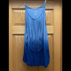 AEO Soft and Sexy Ombré Fringe Tank